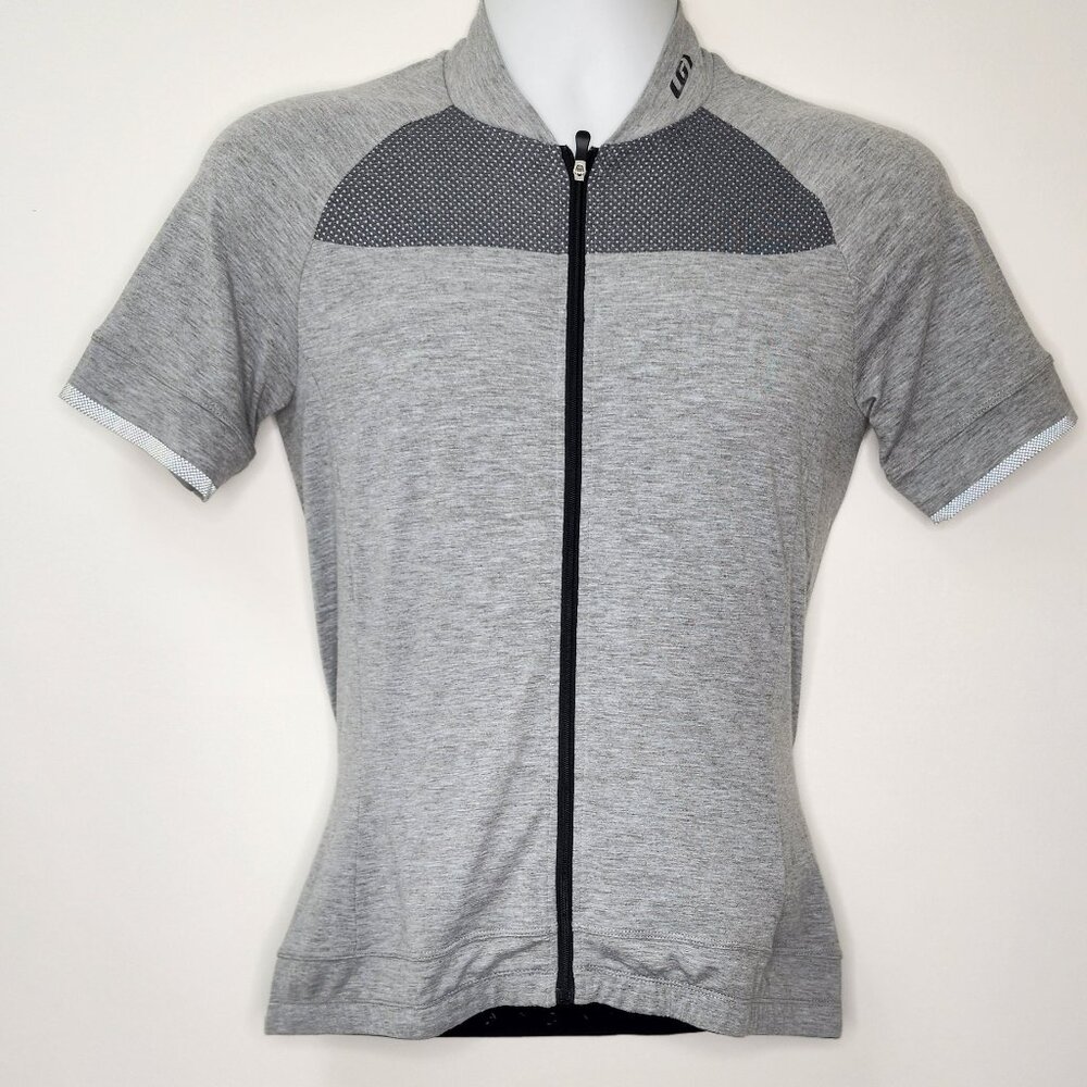 New Louis Garneau Grey Bike Cycling Zip Jersey (M)